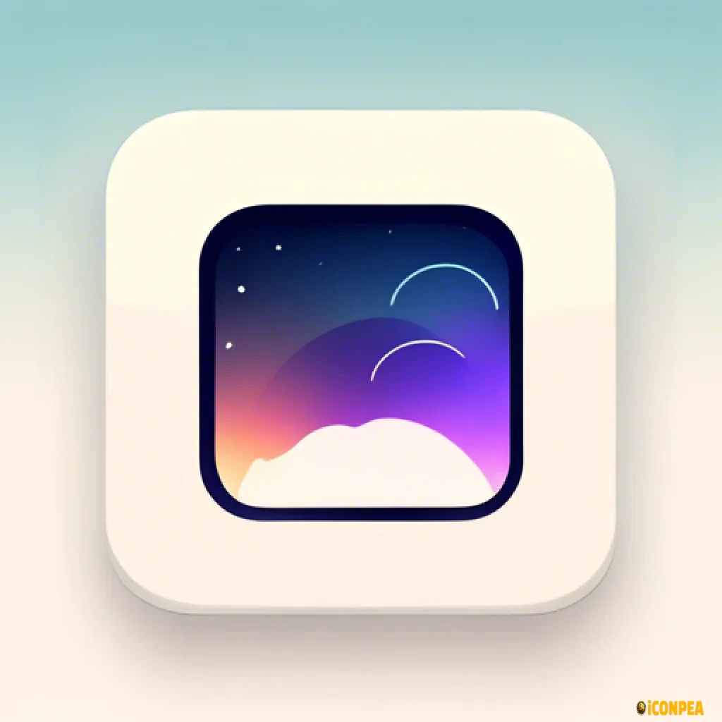 a futuristic yet minimalist looking app icon for an e-book reading app.