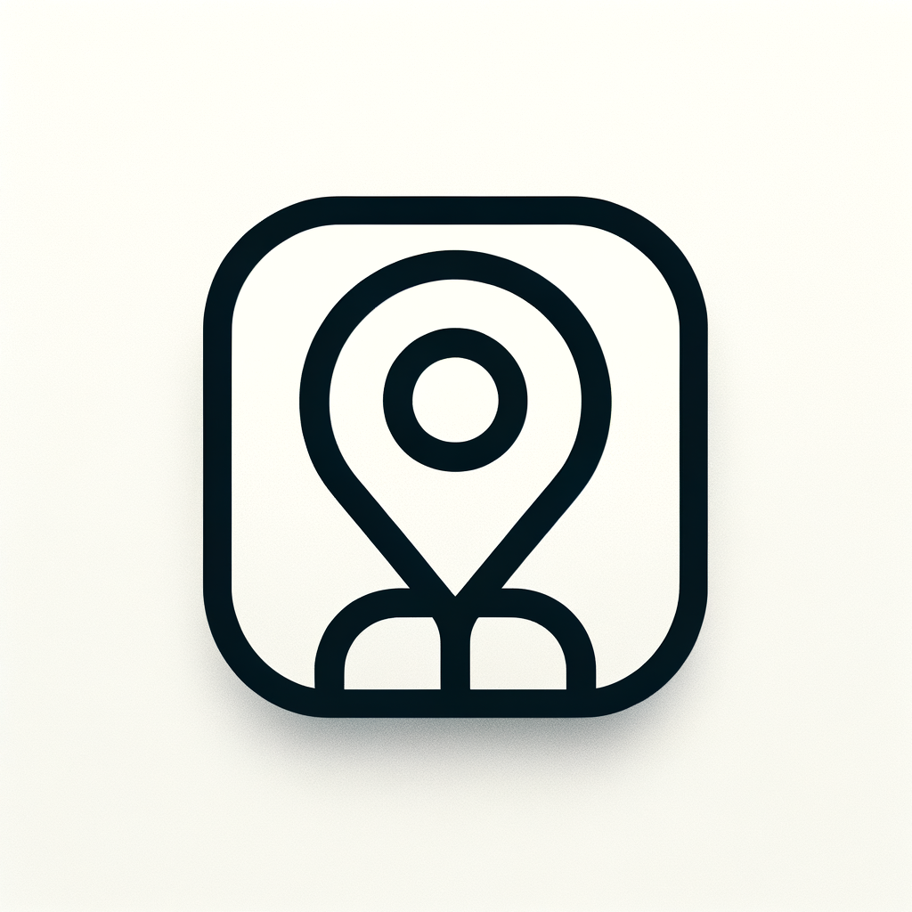 iOS style minimal app icon, flat and modern, simple route line combined with a location pin, clean geometric shape, rounded edges, centered composition, white background, use only white and #FF4081, Apple Human Interface Guidelines inspired, no vintage, no retro, no gradient, no shadow, no illustration, no complex details, no text