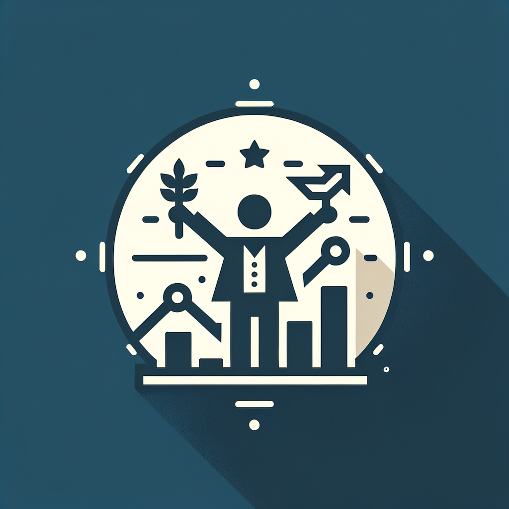 minimal flat vector icon, 2 colors, simple shapes, no shadows.  Generate icon only and NO text:  Founder Freedom: You’ve built operational independence with scalable systems and empowered leadership.