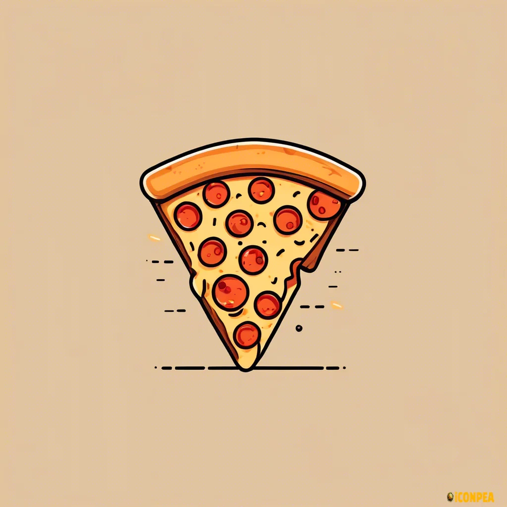 pizza slice minimal flat icon