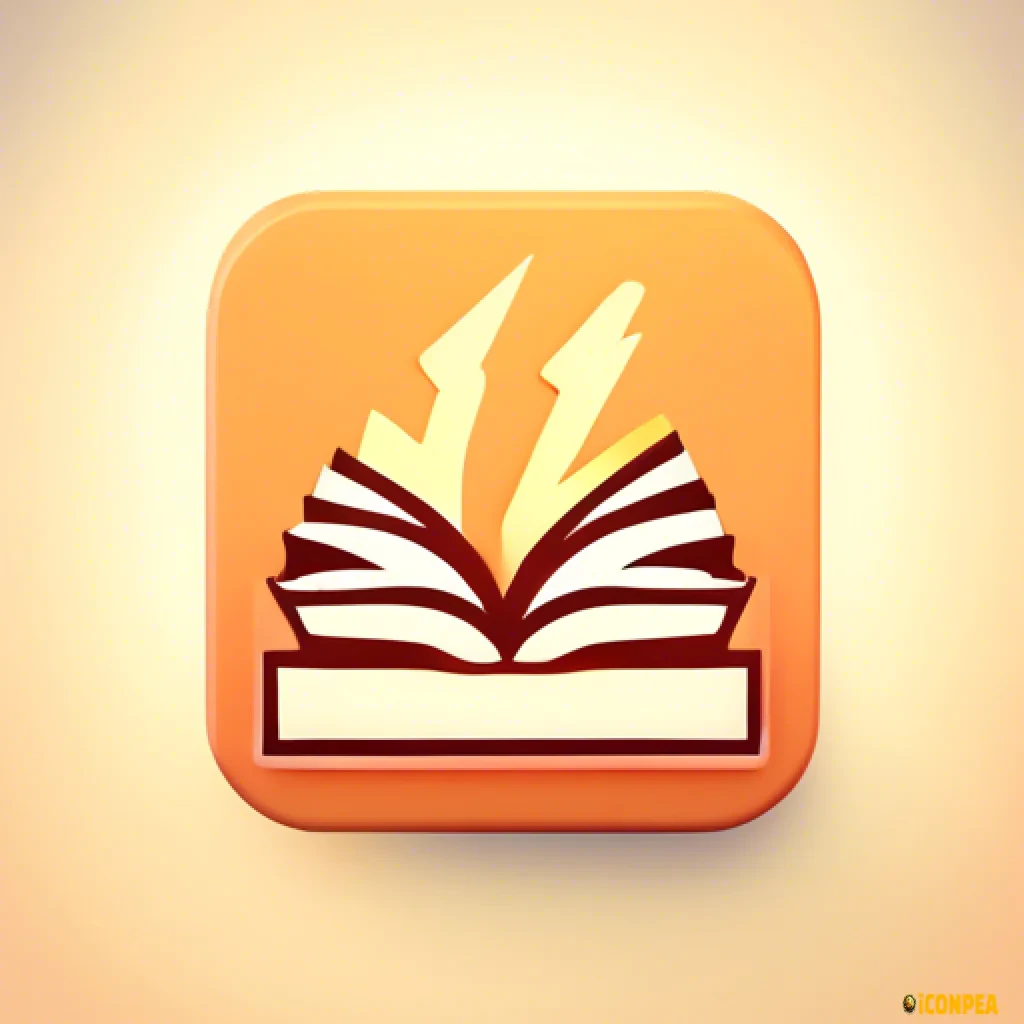 a retro looking yet minimalist looking app icon for an e-book reading app.