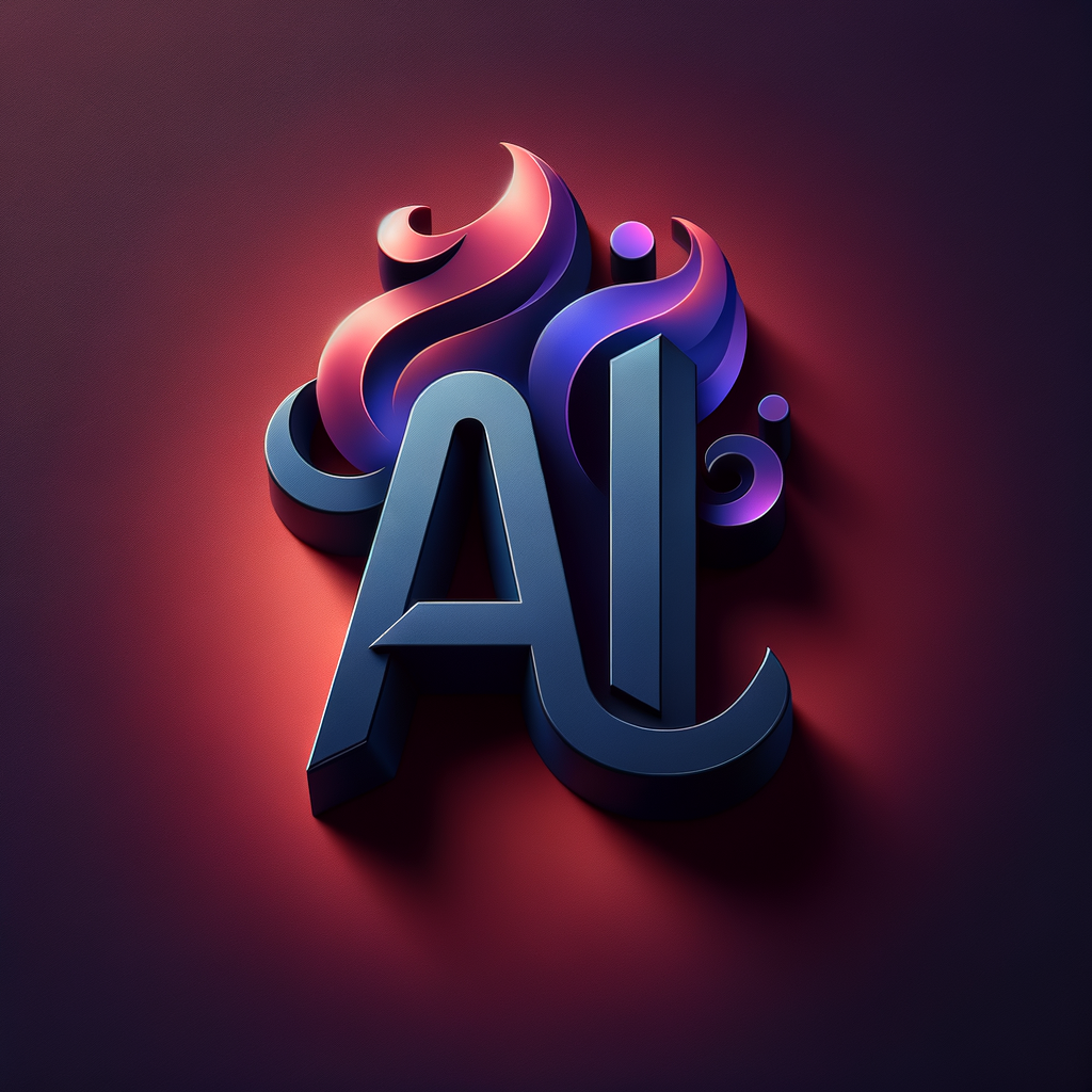 A sleek, modern logo featuring the letters “AL” in bold, rounded geometric typography with smooth, organic curves instead of sharp corners. The letters are raised in a subtle 3D style with depth, soft shadows, and glossy highlights, colored in deep navy blue. Vibrant purple and magenta flame-like smoke flows organically from the top and sides of the letters, blending smoothly with a soft glow. The background is a rich, solid red with a slight gradient for depth. The overall style is clean, high-resolution, vector-inspired but with realistic 3D lighting, centered composition, minimal yet dynamic, suitable for an app icon or favicon.