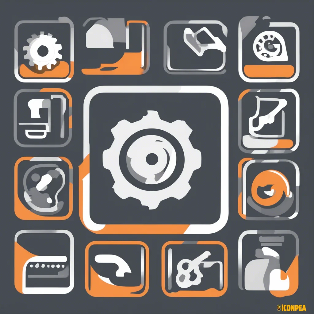 Standard information management icon for spare parts