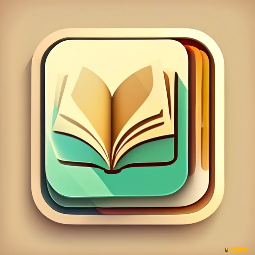 a retro looking yet minimalist looking app icon for an e-book reading app.