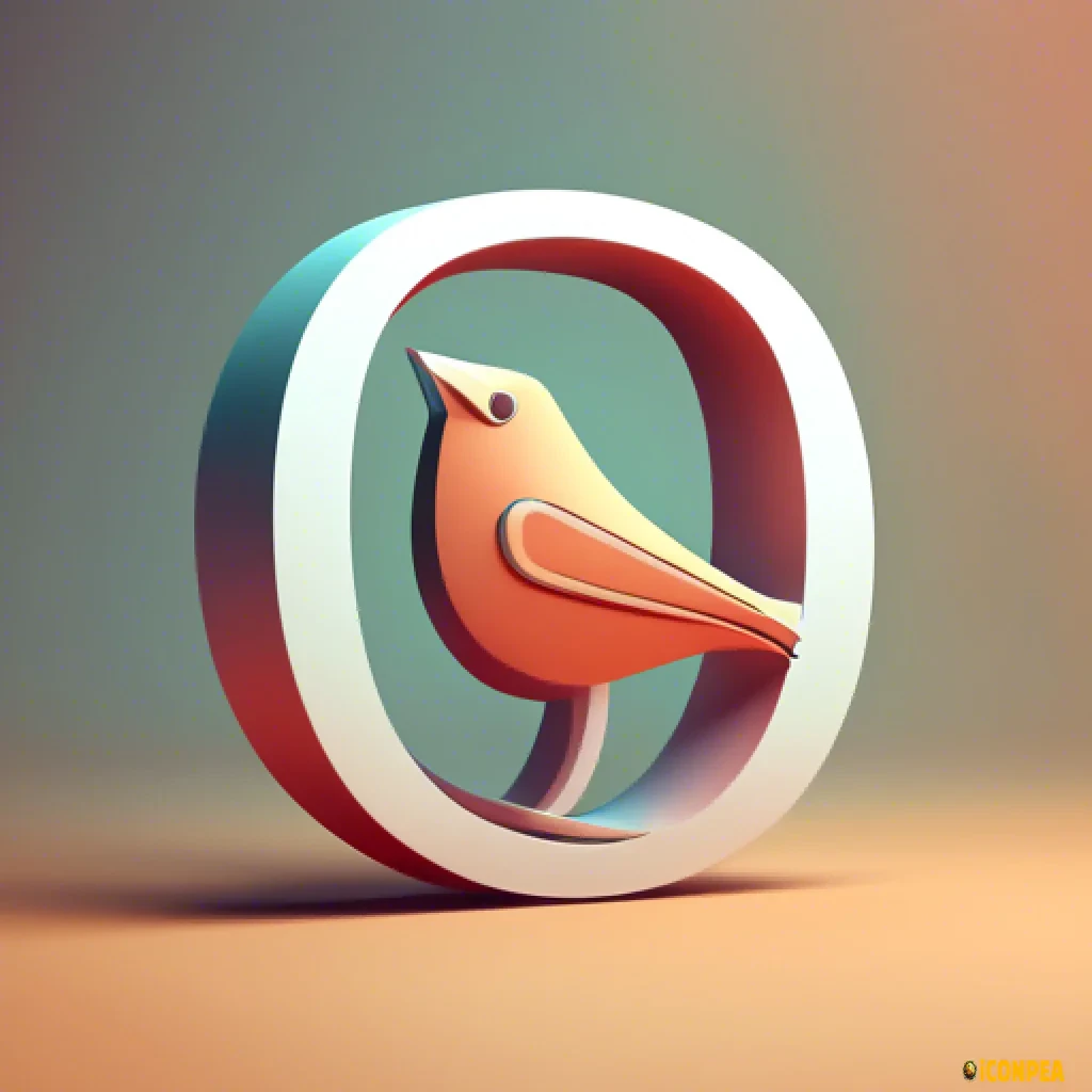 O letter logo in a bird shape