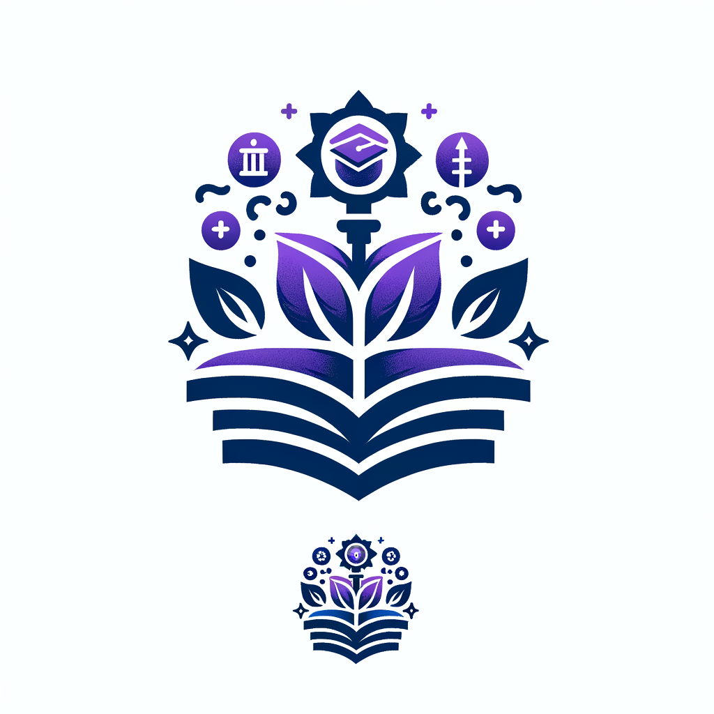 HD logo named edusila about univesity colored in purple and blue