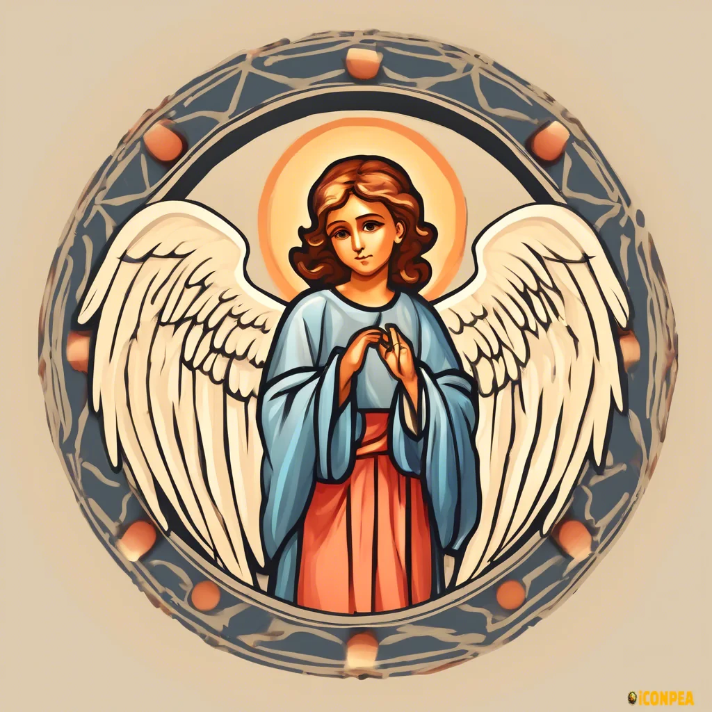 angel icon flast design