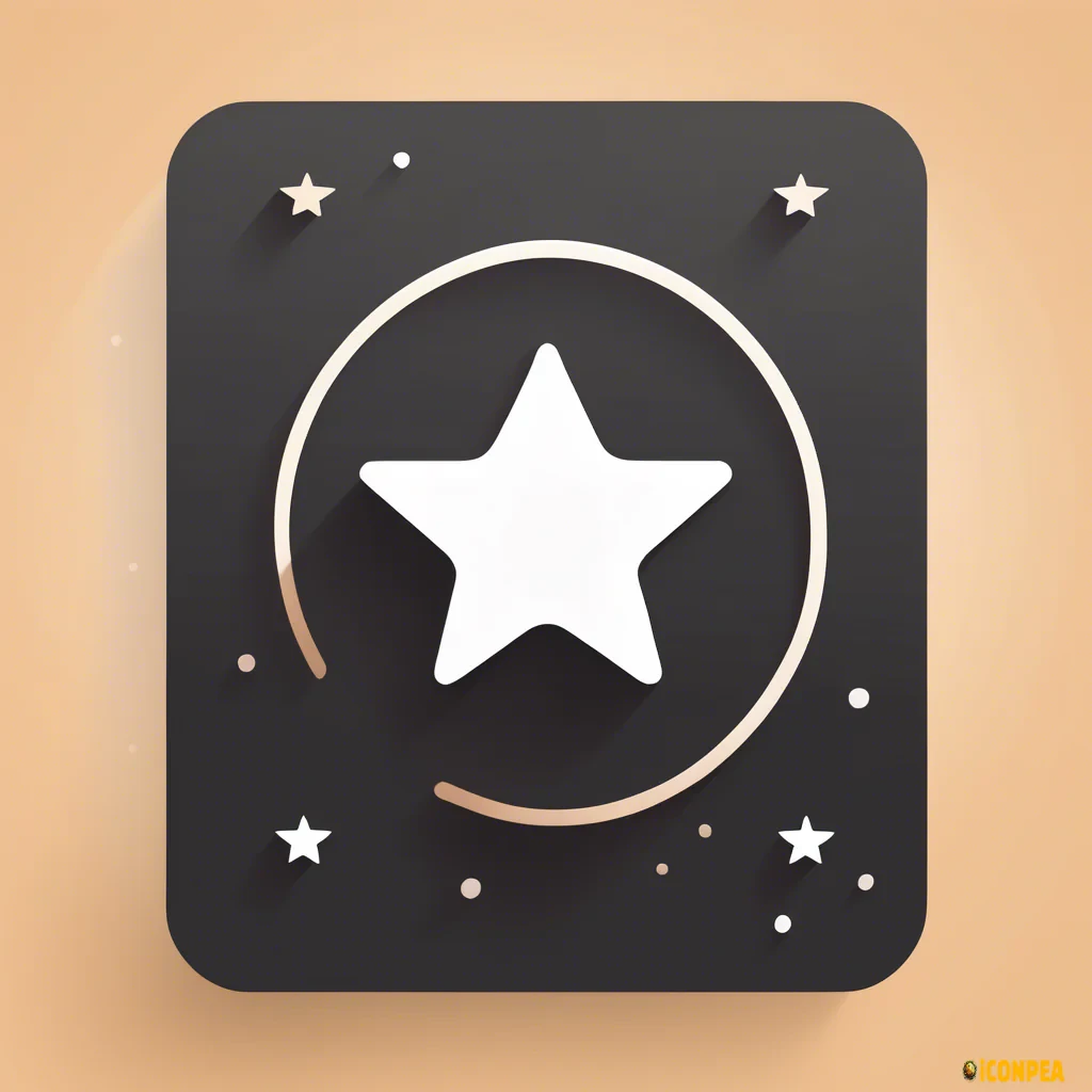 create a outlined black icon for location, where a location mark is showing and showing three stars around that
