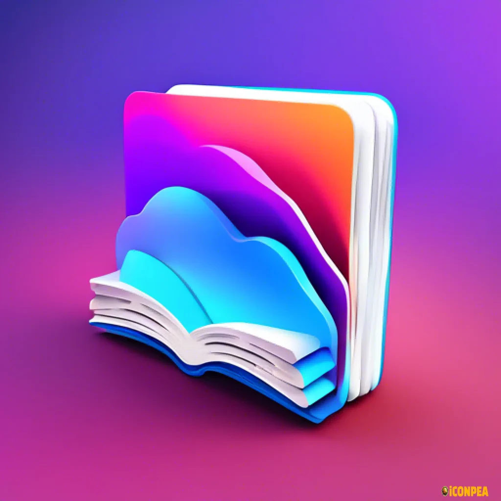 a futuristic yet minimalist looking app icon for an e-book reading app.