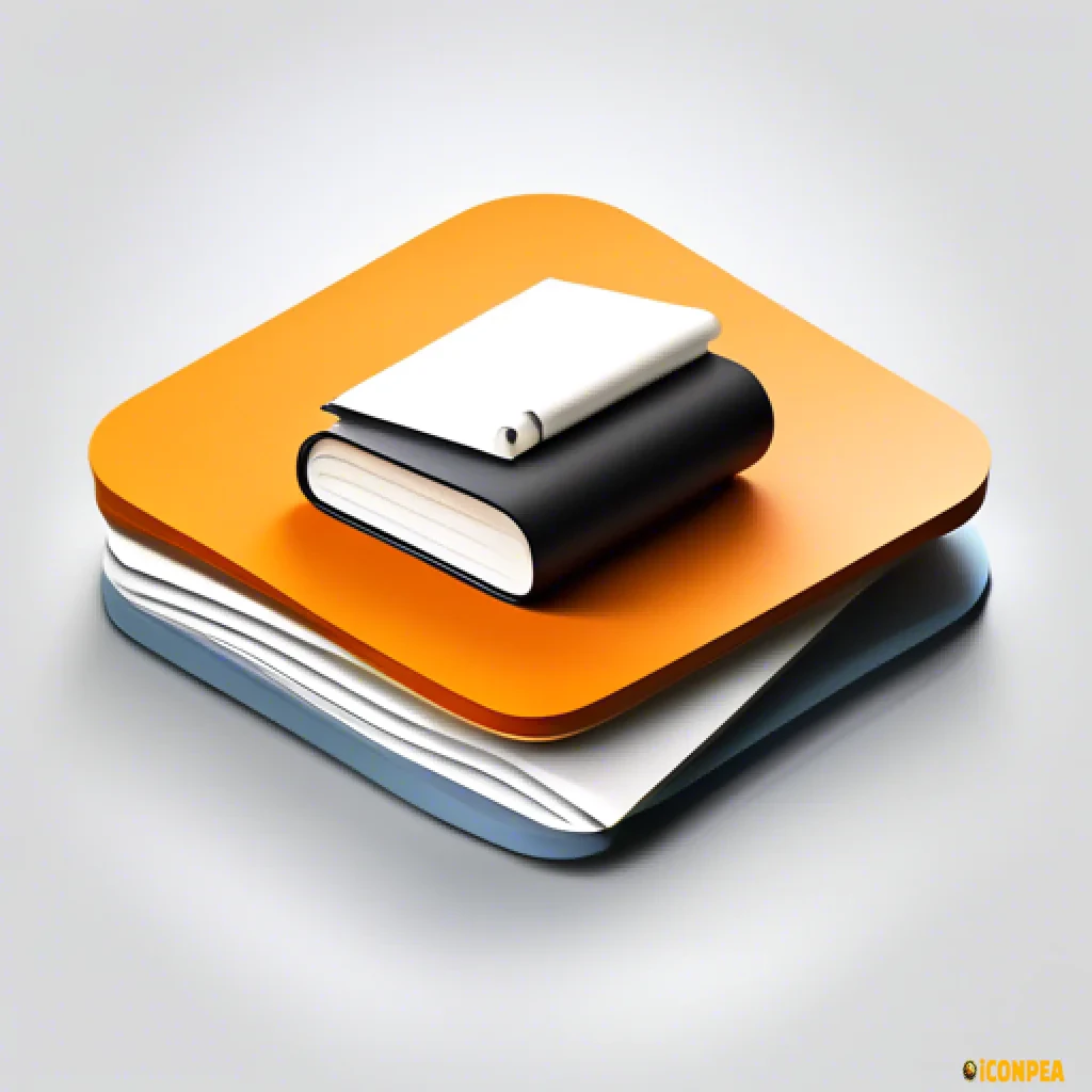 a futuristic yet minimalist looking app icon for an e-book reading app.