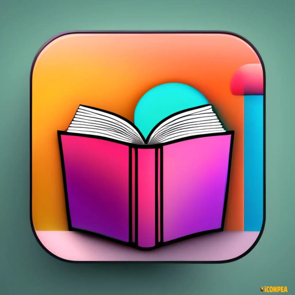 a retro looking yet minimalist looking app icon for an e-book reading app.