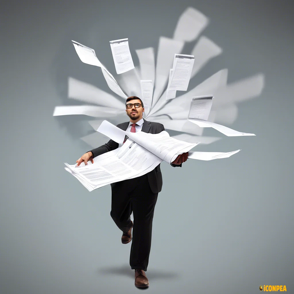 walkinf man with documents