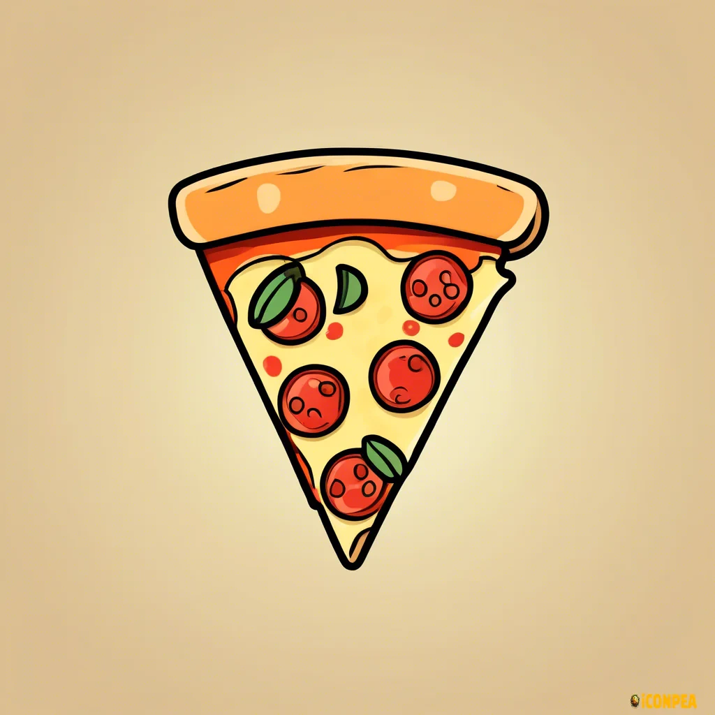 pizza slice flat icon