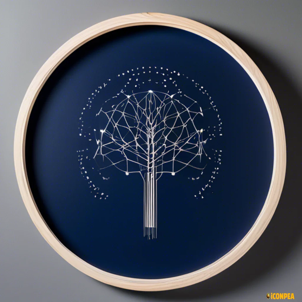 "A minimalist and visually striking icon designed within a circular frame, featuring a stylized brain composed of clean lines and dots that resemble neural connections or circuits. The background features a dark blue gradient subtly transitioning to lighter tones at the center, enhanced with accents of grayish charcoal black to add contrast and sophistication. The brain is depicted in a bright color, such as white or light blue, with clearly defined edges to ensure clarity even at small sizes. The circular border includes subtle details like shadows or gradients for depth, creating a polished and modern appearance. The design is clean, without text, suitable for compact spaces, and conveys advanced technology, intelligence, and creativity."