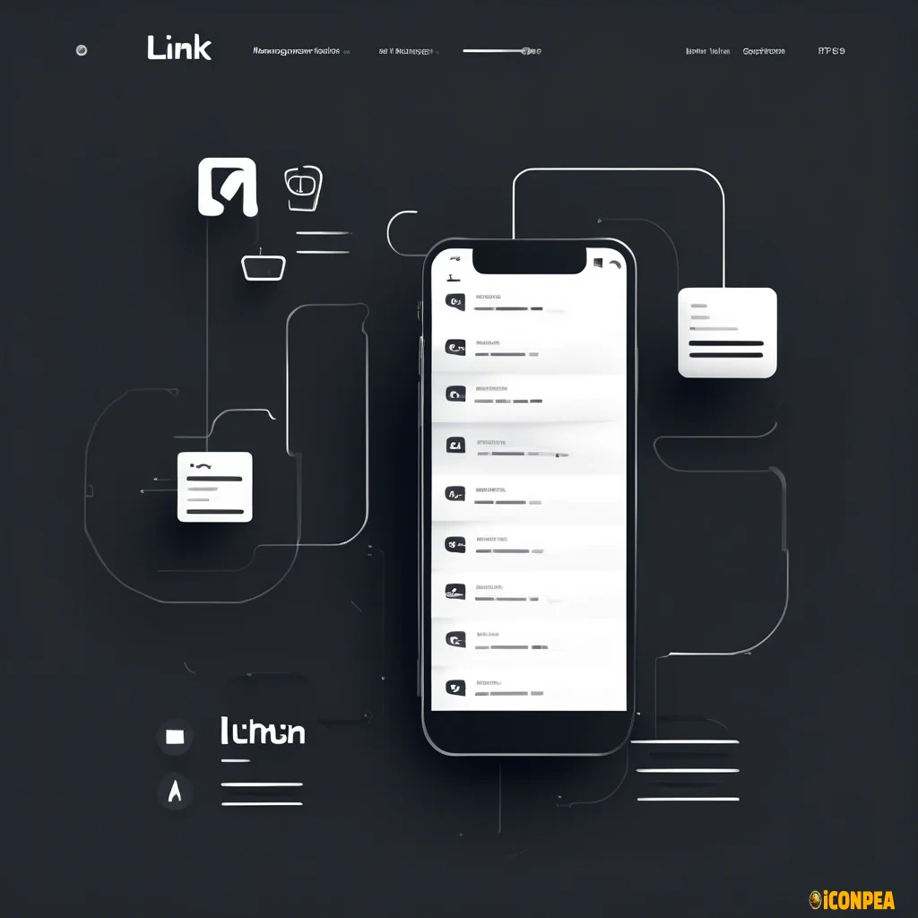 a link management application with its background in black