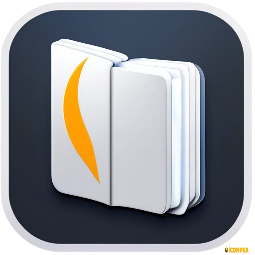 a modern yet minimalist looking app icon for an ebook app. it should look futuristic and it should be understandable just by looking at it, that's it's an ebook app.