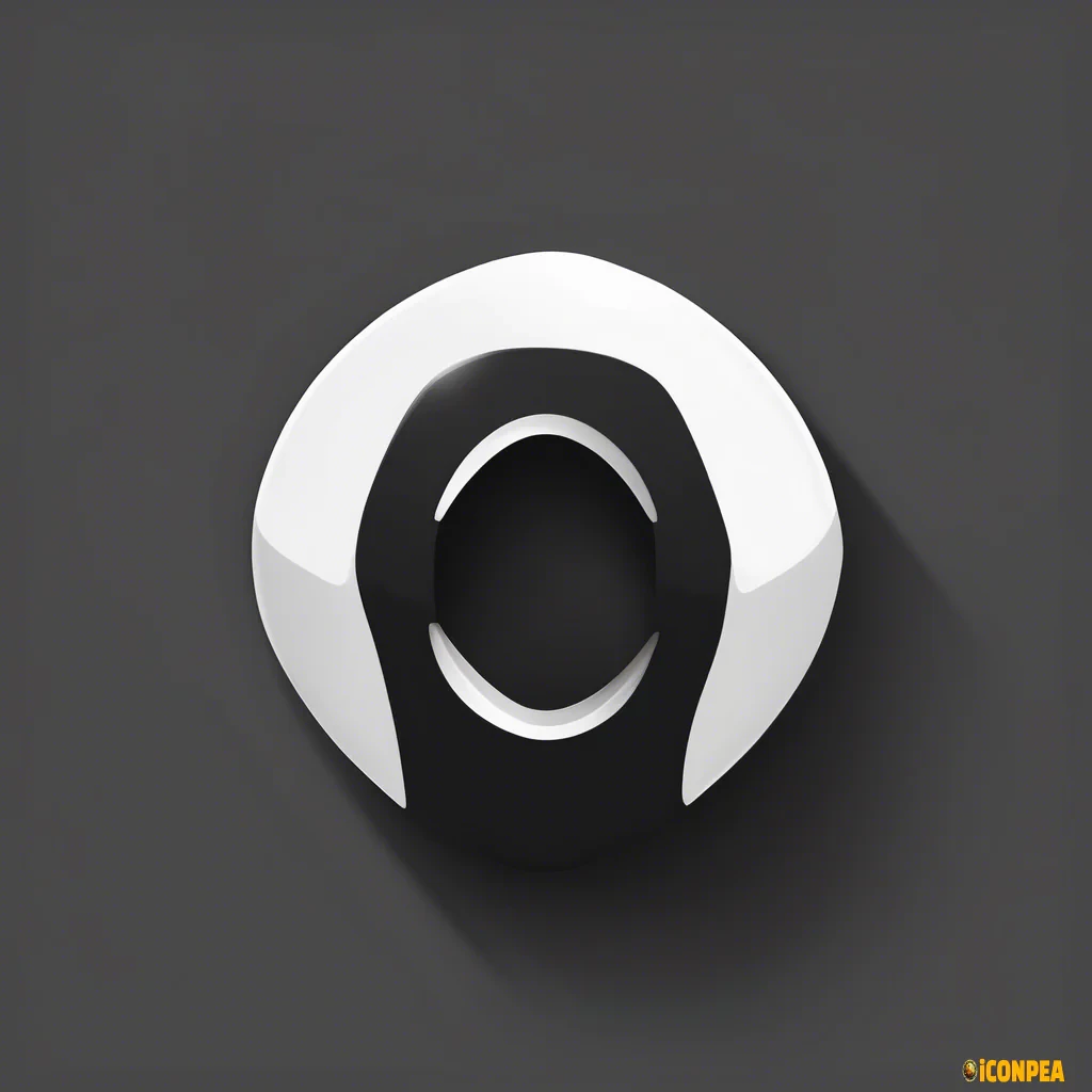 white black nut icon