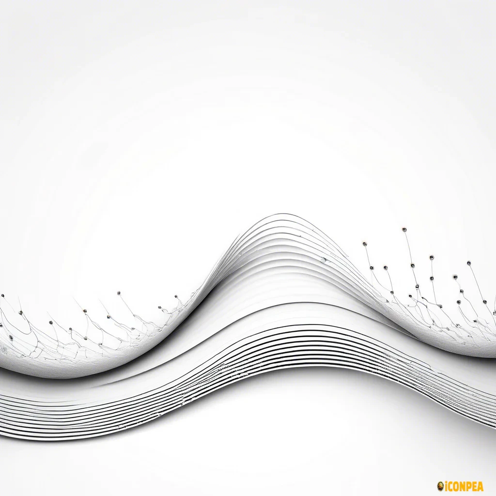 Electronic signal wave，white background