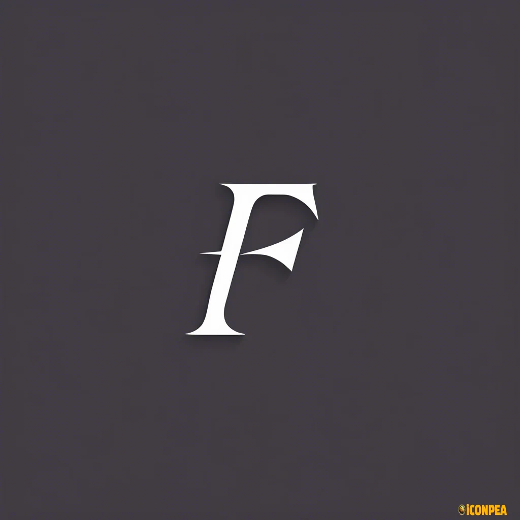 a simple logo with F