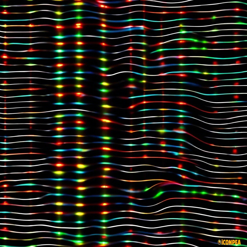 Electronic signal wave WHIT white background and make the CLOURFUL Electronic signal