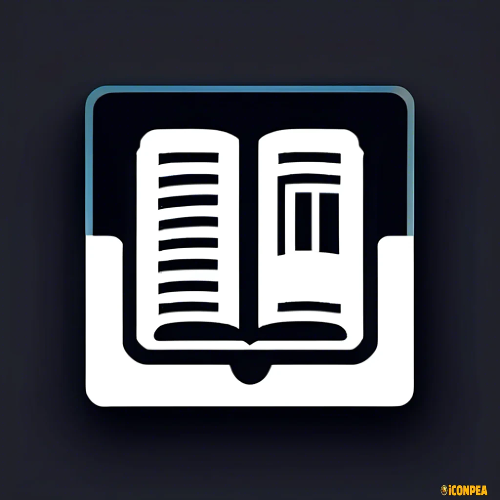 a modern yet minimalist looking app icon for an ebook app. it should look futuristic and it should be understandable just by looking at it, that's it's an ebook app.