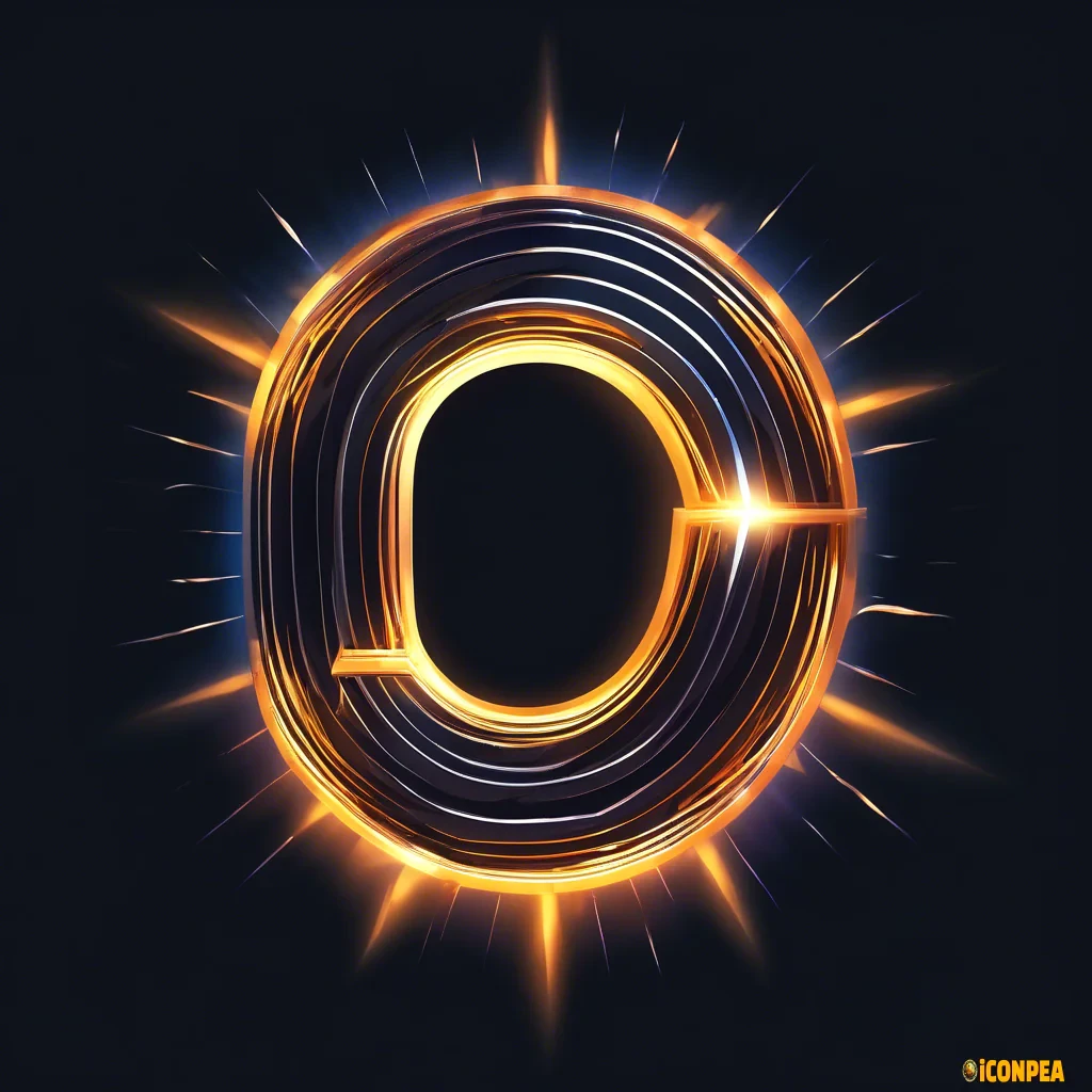 stylized letter "C" with rays of light all around