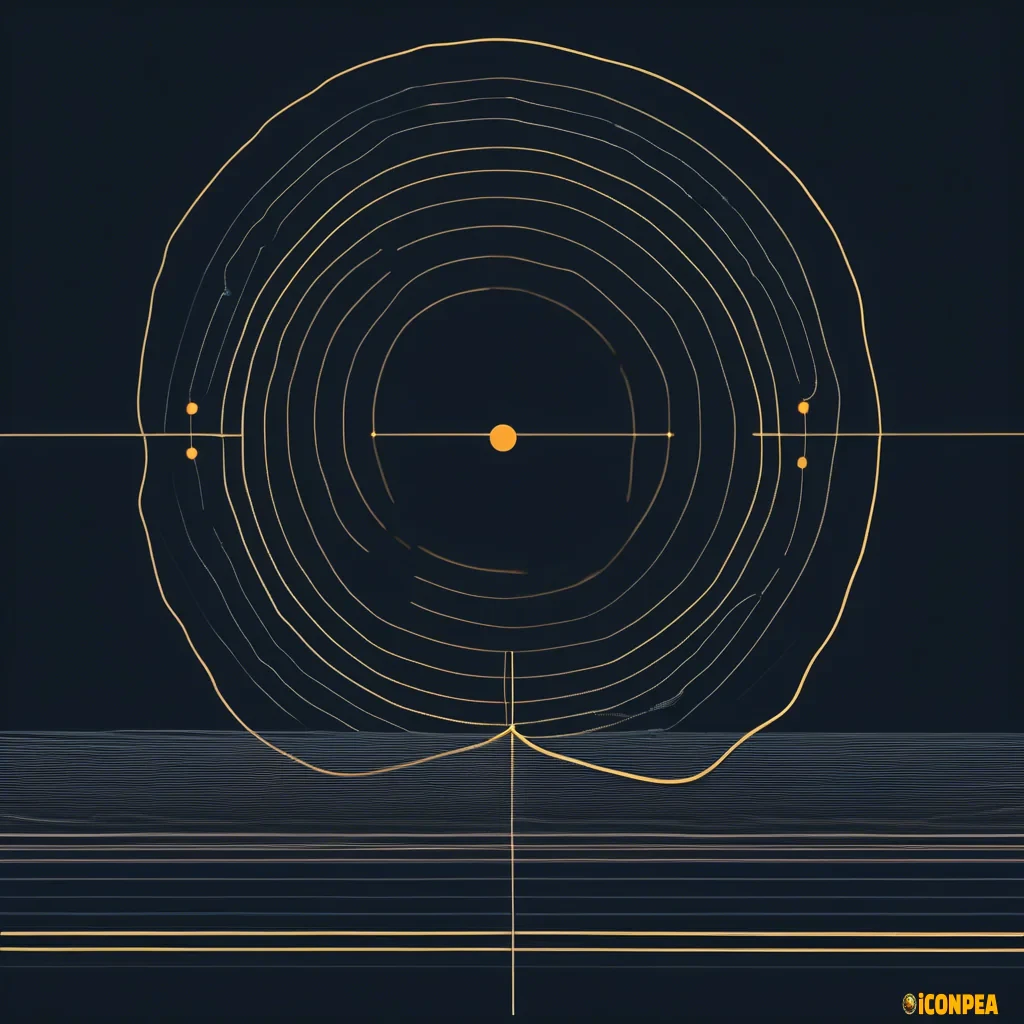 view of sound waves from the x axis at 2 different amplitude levels. each level is a different speed. both are encapsulated within the same circle