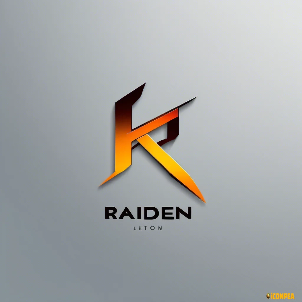 Raiden themed letter R logo that is simple