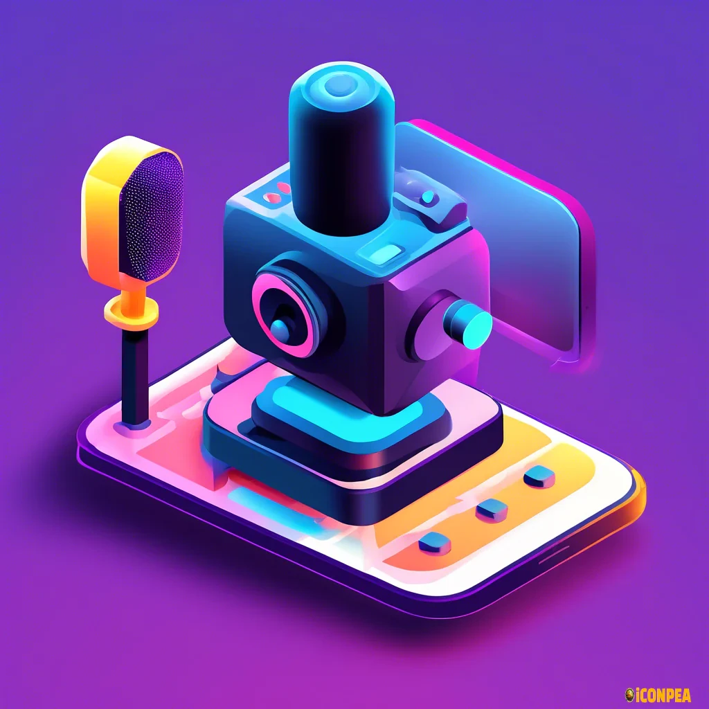 Icon of an app for recording screen, camera video, and microphone audio.