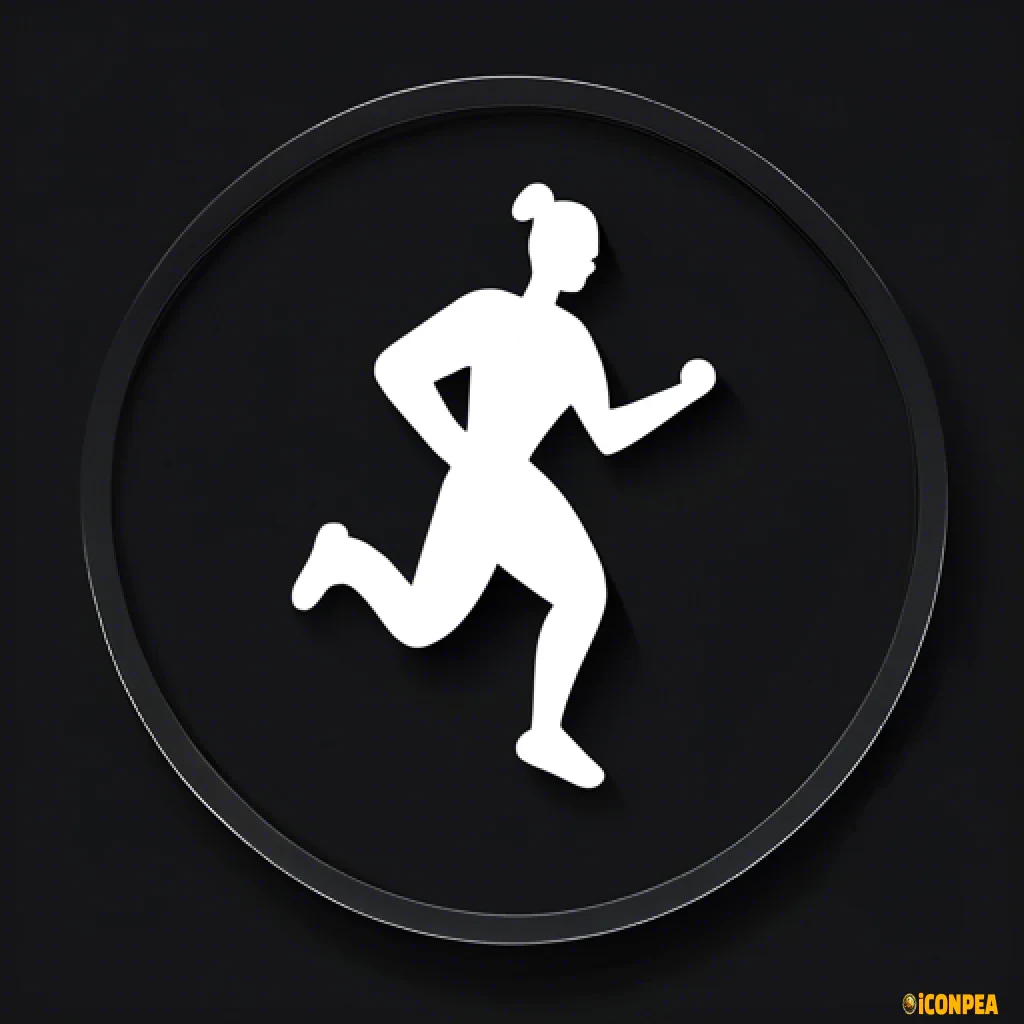 simple workout tracking icon with black and white color theme