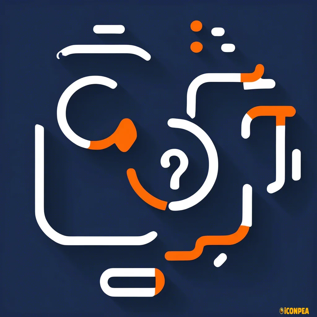 a simple icon for a locked room app in navy, orange and white include a key and question mark simple