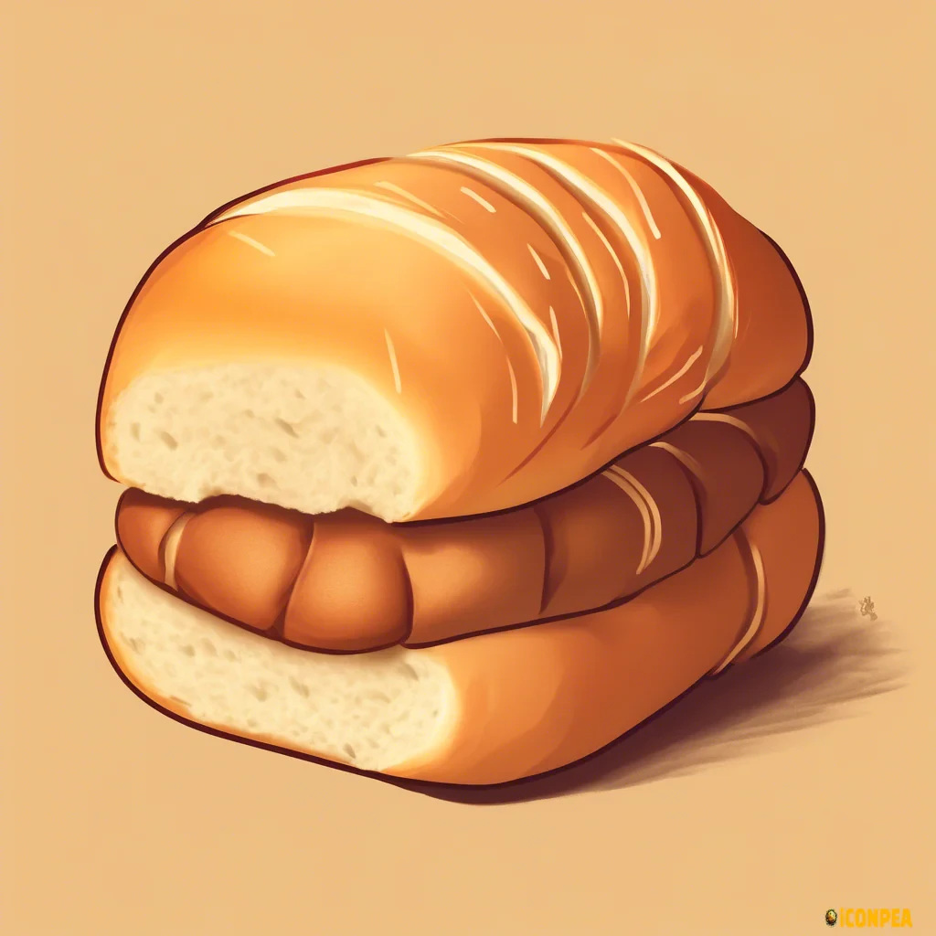 dinner roll with two lines