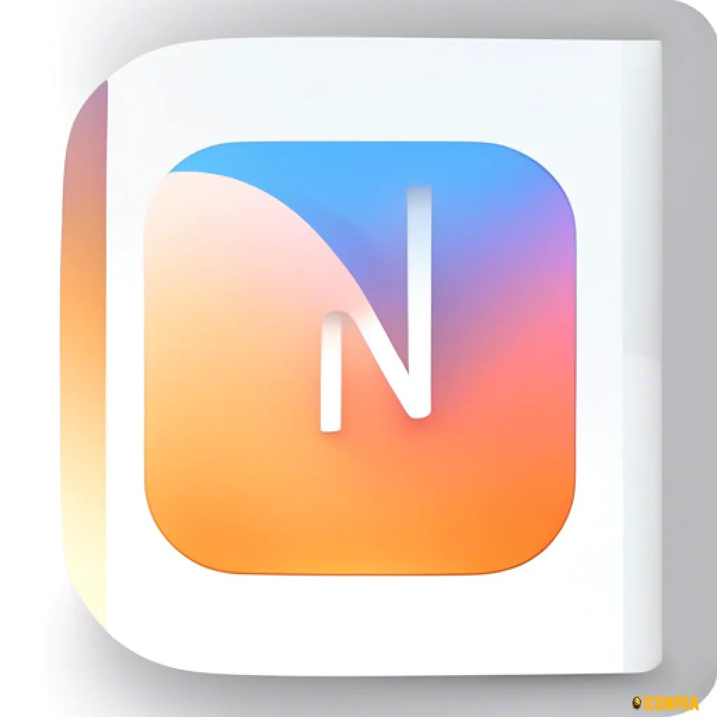 a futuristic yet minimalist looking app icon for an e-book reading app.