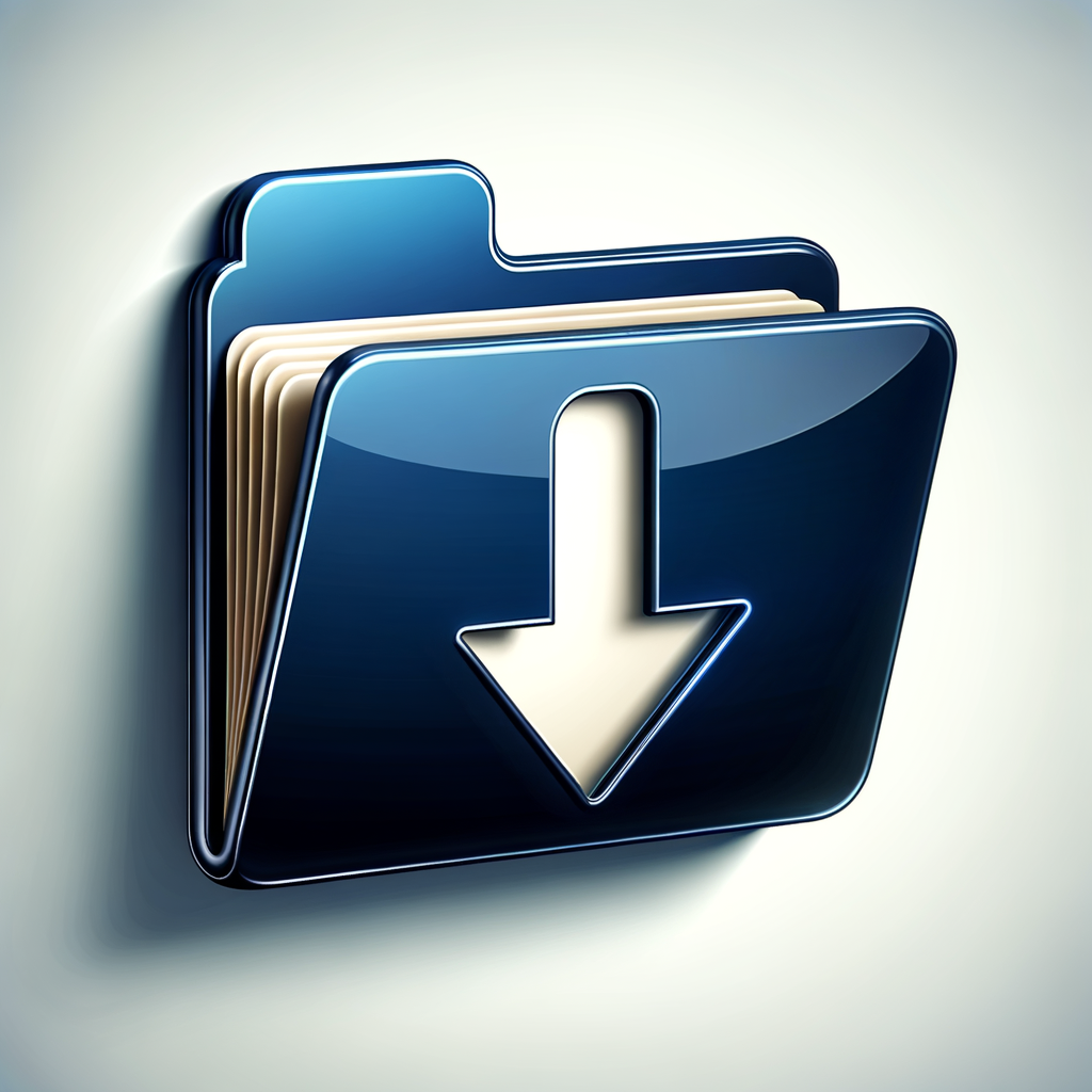 folder download dark blue