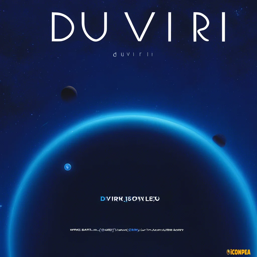 A blue saturn like planet hovering over a title reading "Duviri"