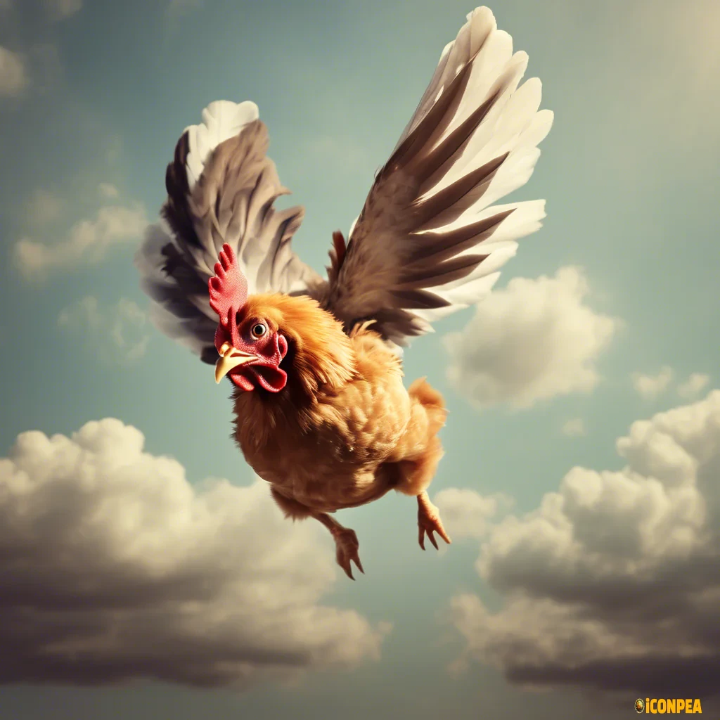 A flying chicken