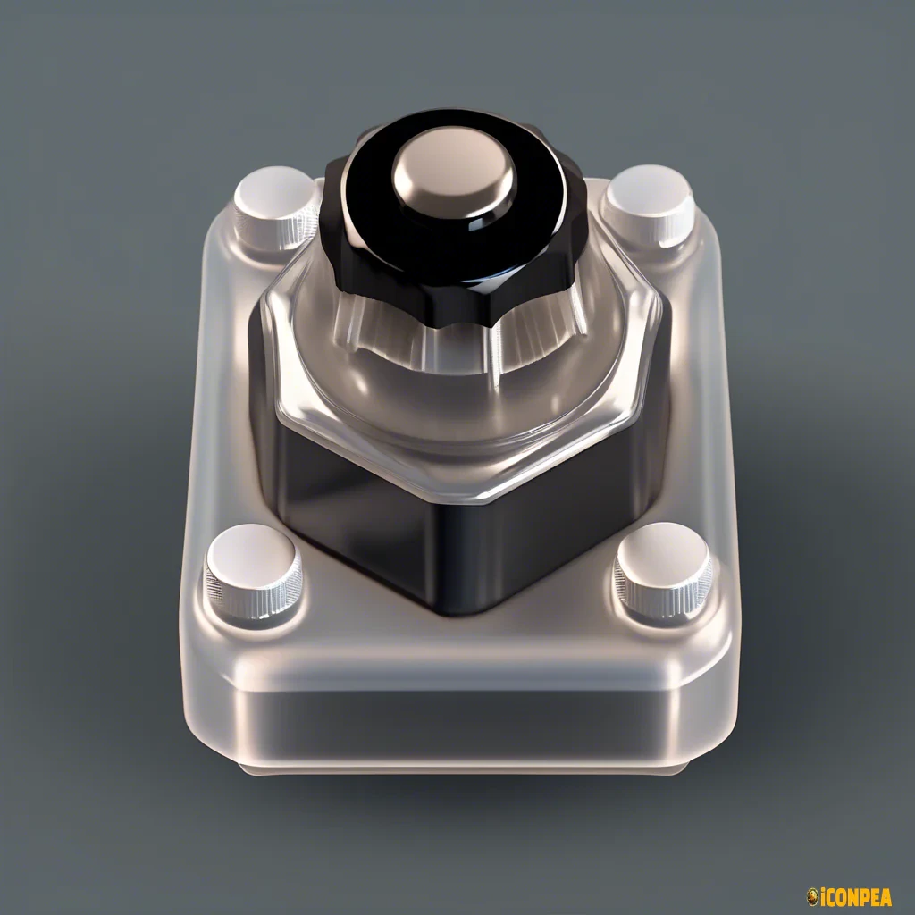 a simple knob on transparent background for a effect pedal