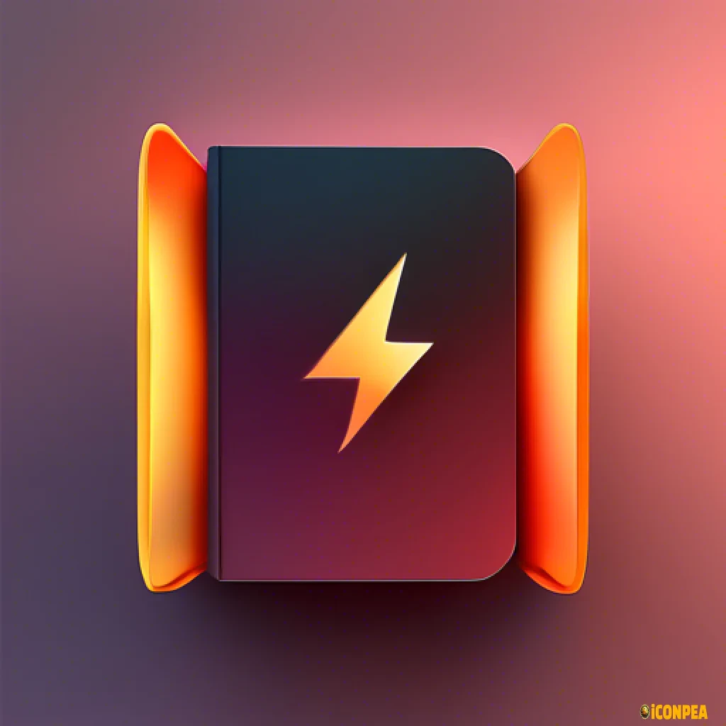 a futuristic yet minimalist looking app icon for an e-book reading app.