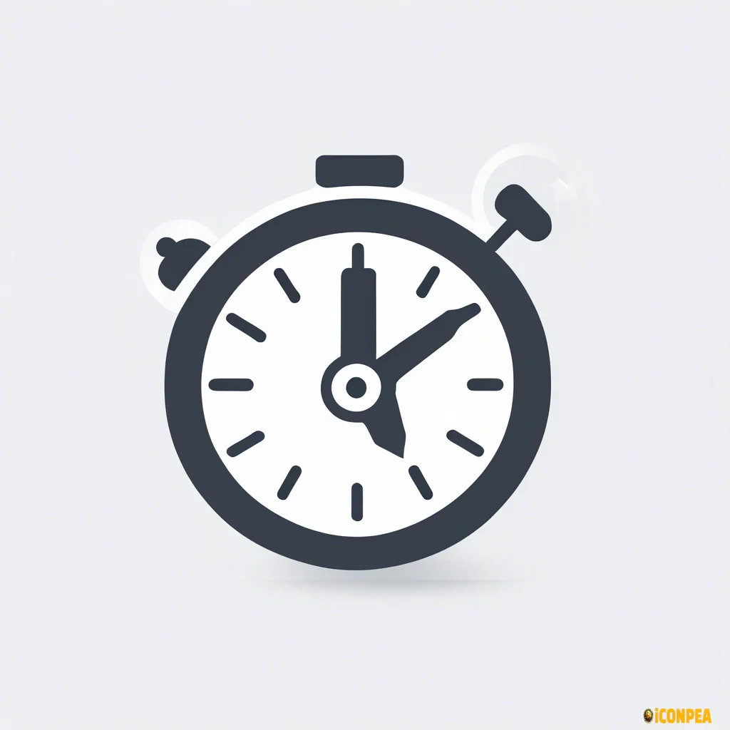 "Create an icon representing Timely Execution. The icon should feature elements that symbolize punctuality and efficiency, such as a clock or a stopwatch. Consider including additional elements like a checkmark or a fast-moving arrow to emphasize timely completion. The design should be clean, modern, and easily recognizable