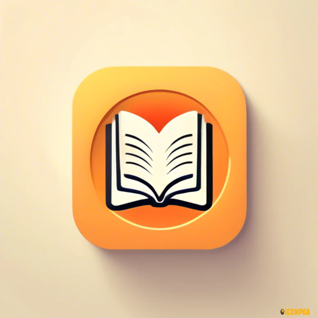 a retro looking yet minimalist looking app icon for an e-book reading app.