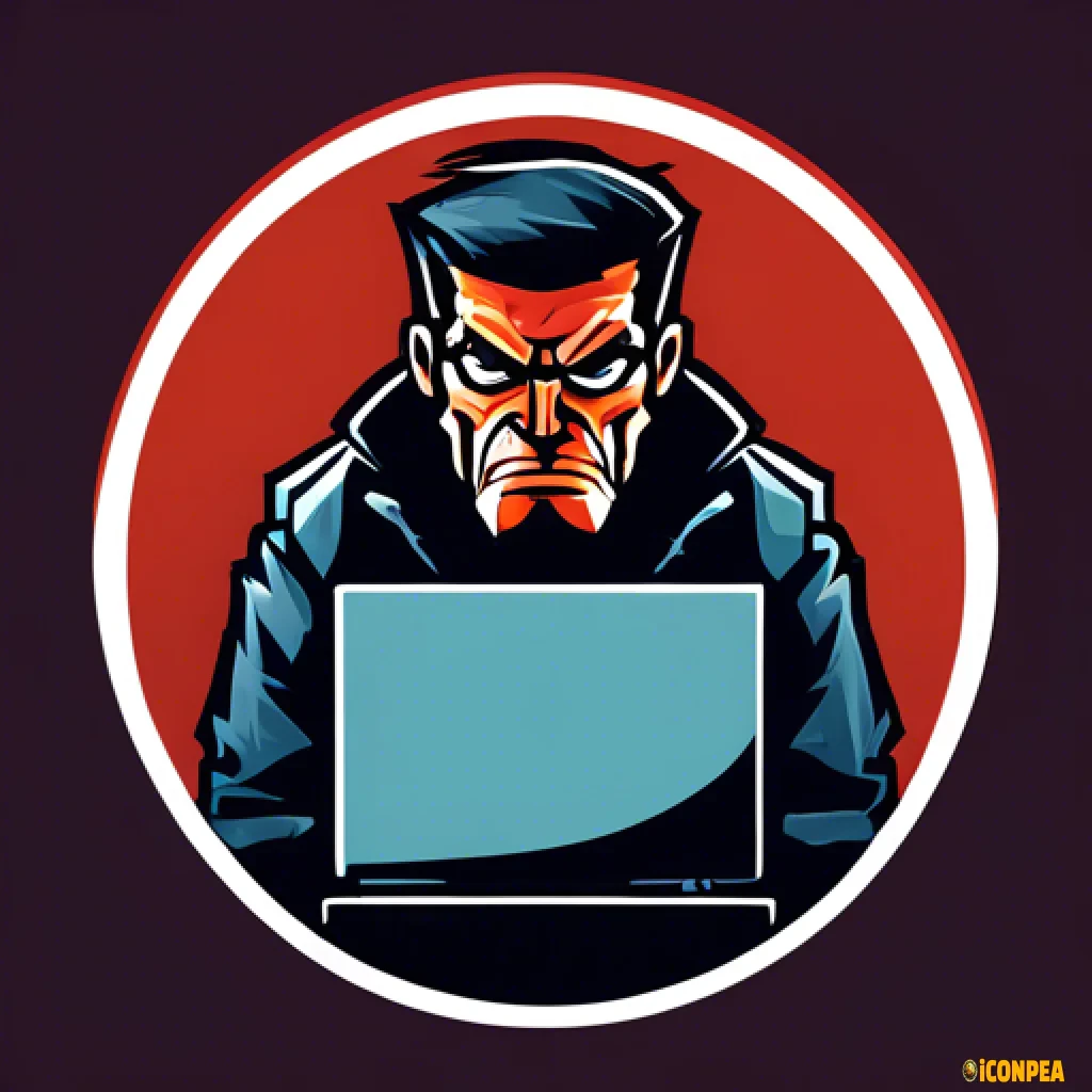 a logo of a computer programmer, no background