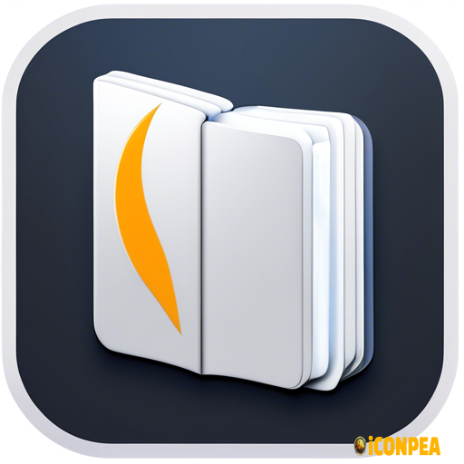 a modern yet minimalist looking app icon for an ebook app. it should look futuristic and it should be understandable just by looking at it, that's it's an ebook app.