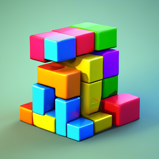 cartoon 3d tetris
