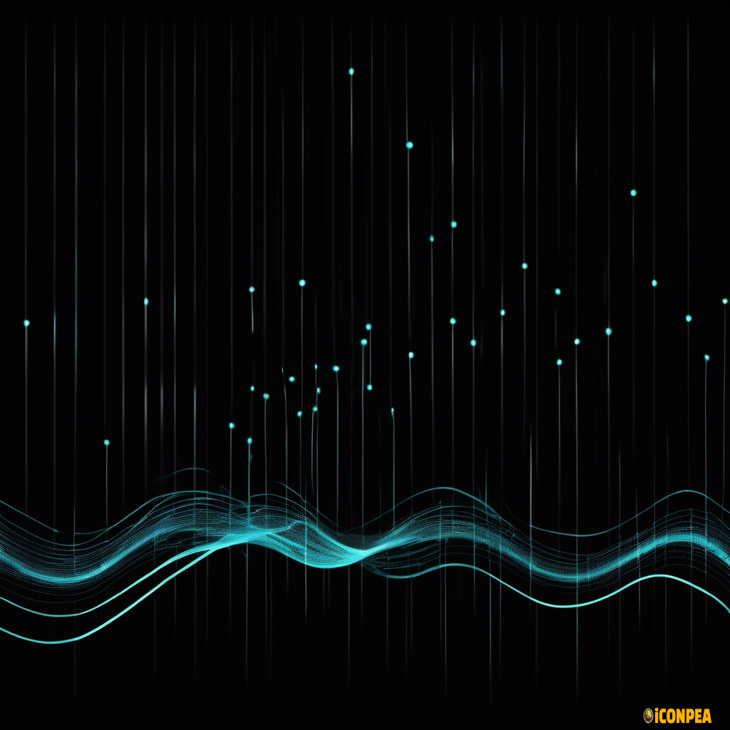 Electronic signal wave，black background