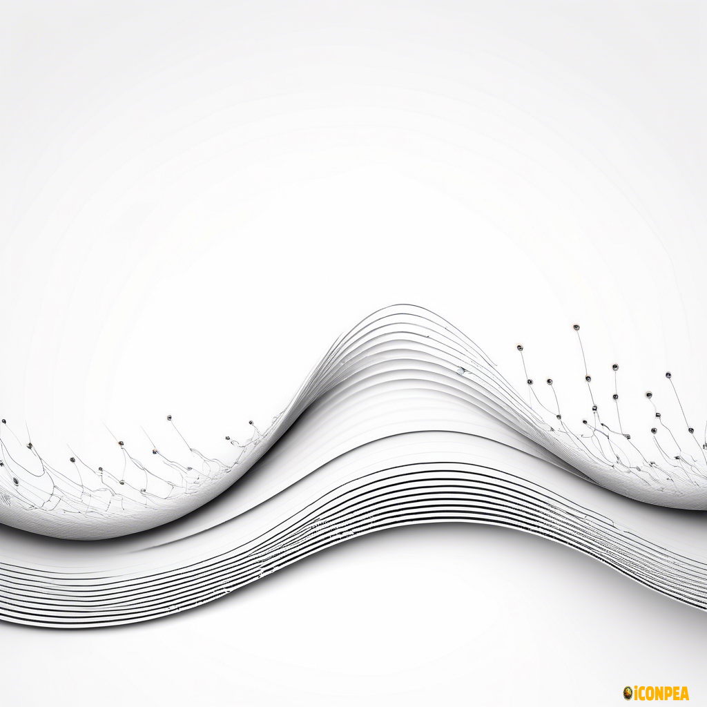 Electronic signal wave，white background