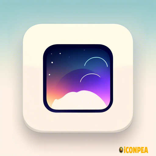 a futuristic yet minimalist looking app icon for an e-book reading app.